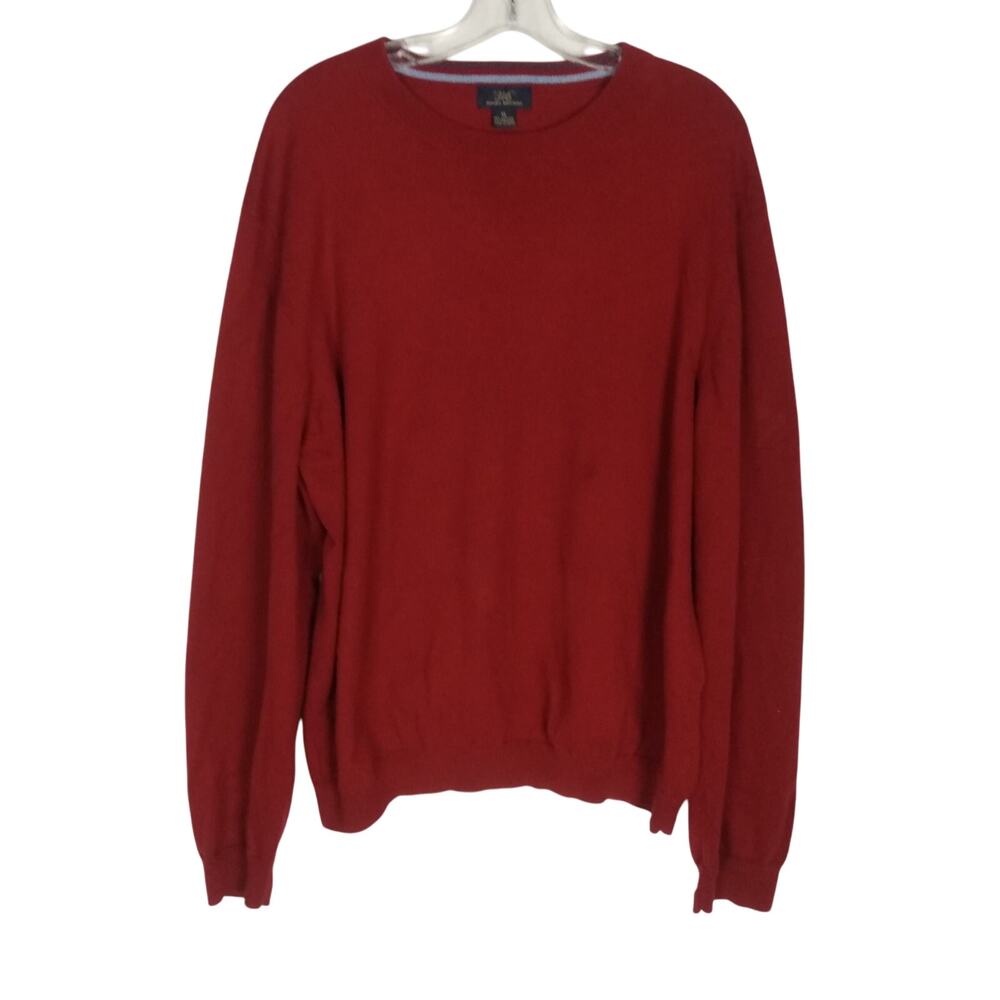 Brooks Brothers 346 Red Mens‎ Cotton Cashmere Sweater Size XL